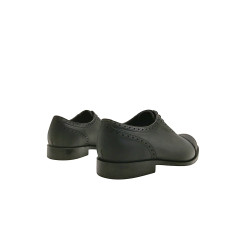 Marqués total black fatty nappa handmade leather shoes - Cooperative Handmade