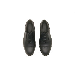 Marqués total black fatty nappa handmade leather shoes - Cooperative Handmade