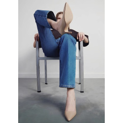 Porteña nude nappa handmade leather heels - Cooperative Handmade