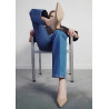 Porteña nude nappa handmade leather heels - Cooperative Handmade