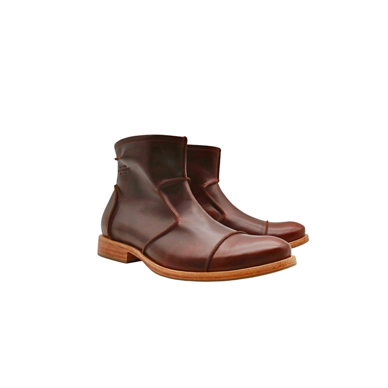 LA69 red ranger handmade leather ankle boots - Cooperative Handmade