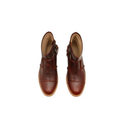 LA69 red ranger handmade leather ankle boots - Cooperative Handmade