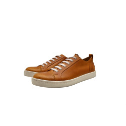 Baires caramel ranger elastic handmade leather sneakers - Cooperative Handmade