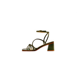Lola green alamo handmade leather heels - Cooperative Handmade