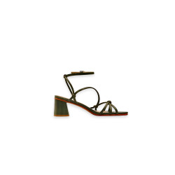 Lola green alamo handmade leather heels - Cooperative Handmade
