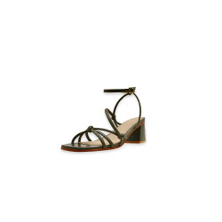 Lola green alamo handmade leather heels - Cooperative Handmade
