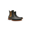 Hache version B black nappa brown handmade leather ankle boots - Cooperative Handmade