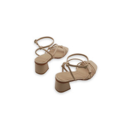 Lola nude nappa handmade leather heels - Cooperative Handmade