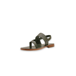 Hermes green alamo handmade leather sandals - Cooperative Handmade