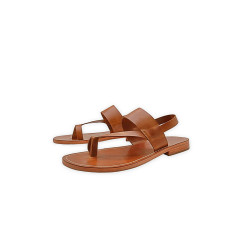 Hermes caramel alamo handmade leather sandals - Cooperative Handmade