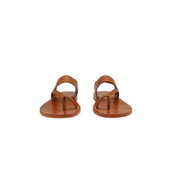 Hermes caramel alamo handmade leather sandals - Cooperative Handmade