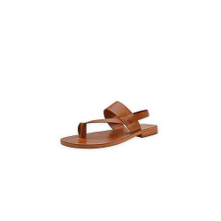 Hermes caramel alamo handmade leather sandals - Cooperative Handmade