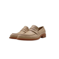 Otto version B nude nappa handmade leather moccasins - Cooperative Handmade