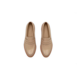 Otto version B nude nappa handmade leather moccasins - Cooperative Handmade