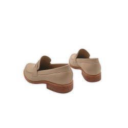 Otto version B nude nappa handmade leather moccasins - Cooperative Handmade
