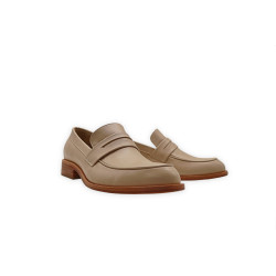 Otto version B nude nappa handmade leather moccasins - Cooperative Handmade