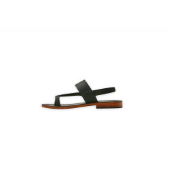 Hermes fatty matte black handmade leather sandals - Cooperative Handmade