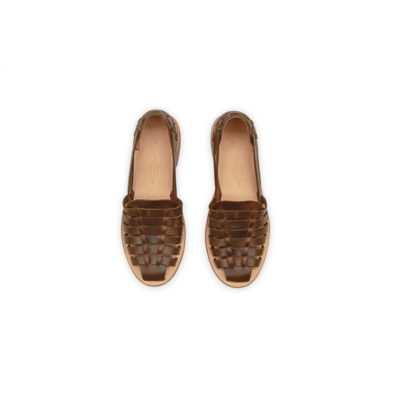 Indian Beloved camel cerato handmade leather sandals - Cooperative Handmade