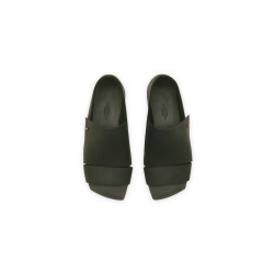 Nuna B fatty matte black beige beige handmade leather sandals - Cooperative Handmade