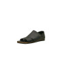 Nuna B fatty matte black beige beige handmade leather sandals - Cooperative Handmade