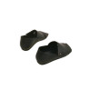 Nuna B fatty matte black beige beige handmade leather sandals - Cooperative Handmade