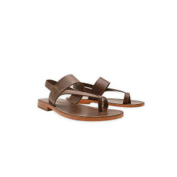 Hermes camel cerato handmade leather sandals - Cooperative Handmade