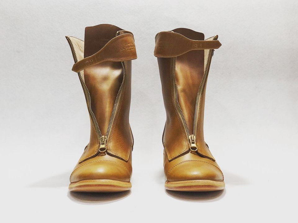 caramel leather boots