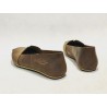 Pampa Fem handmade leather shoes camel cerato details beige black
