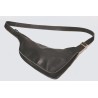 Toba black napa handmade leather shoulder bag - Cooperative Handmade