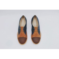 Pour Cecile Version Lima with fence handmade leather shoe