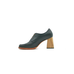 Bruna black nappa handmade leather heels  - Cooperative Handmade