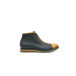 Ocho black napa caramel ranger handmade leather shoes  - Cooperative Handmade
