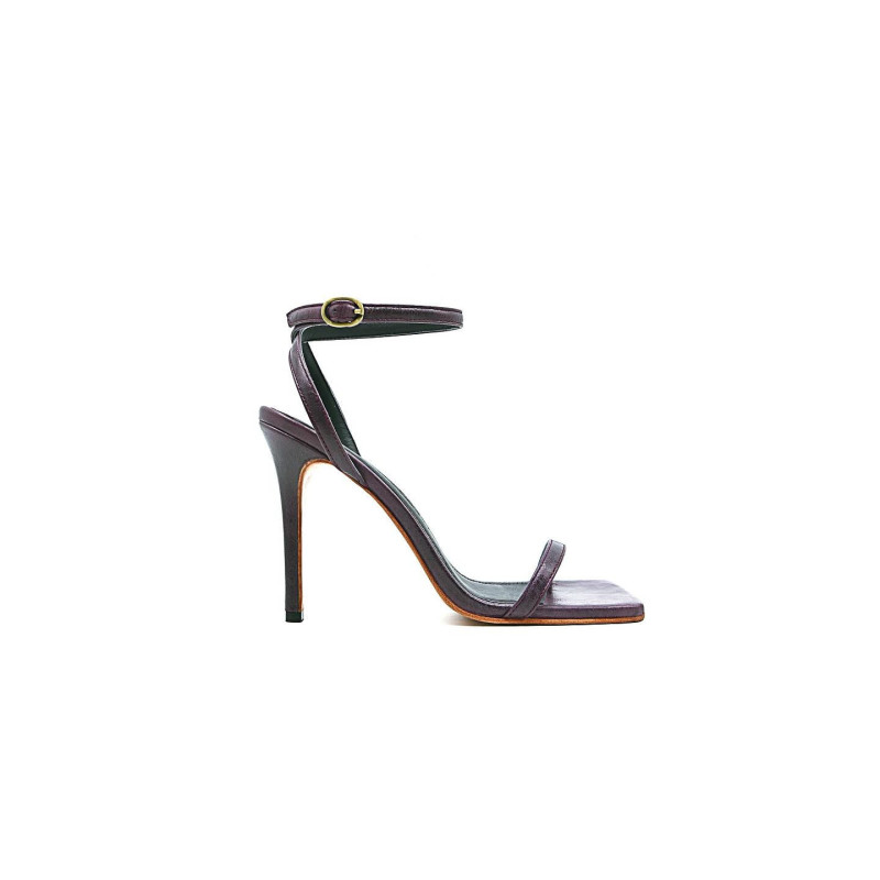 Colette version B purple nappa handmade leather heels - Cooperative Handmade