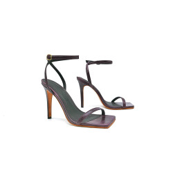 Colette version B purple nappa handmade leather heels - Cooperative Handmade