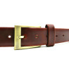 Verbo red handmade leather belt - Cooperative Handmade