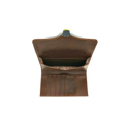 Ana brown ranger handmade leather shoulder bag - Cooperative Handmade