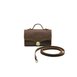 Ana brown ranger handmade leather shoulder bag - Cooperative Handmade