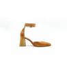 Catalina caramel ranger handmade leather wooden heels - Cooperative Handmade