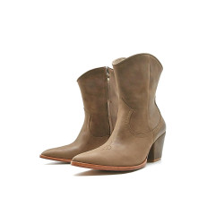 Pour Nina camel cerato handmade leather heels - Cooperative Handmade