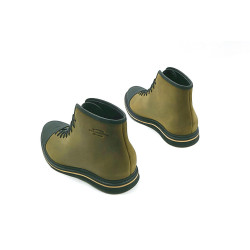 Ocho olive green matte black details handmade leather shoes - Cooperative Handmade
