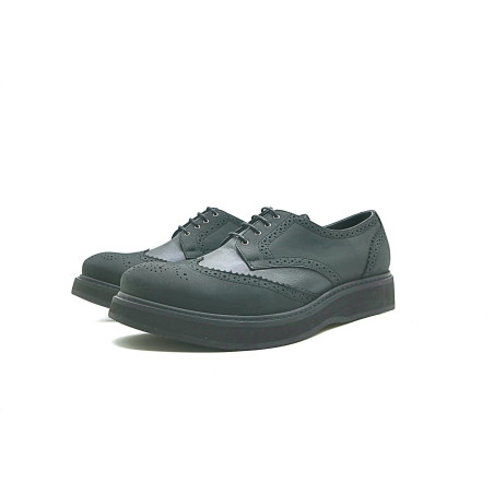Borges Version Joao fatty black matte black nappa handmade leather shoes - Cooperative Handmade