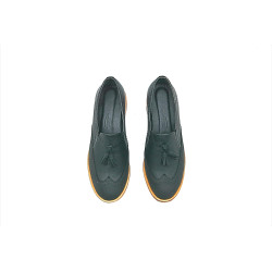 Chloe bi black handmade leather shoes - Cooperative Handmade