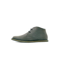 Chavo Pierrot gray suede details black beige handmade leather shoes - Cooperative Handmade